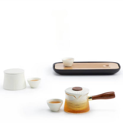 Portable Tea Set With Case |"Dongli" Travel Tea Set With Tray| Ci & Ti