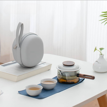 Chinese Travel Tea Set | Portable Tea Set - Zen Design | Ci & Ti