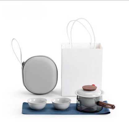 Chinese Travel Tea Set | Portable Tea Set - Zen Design | Ci & Ti