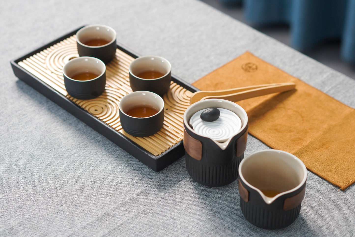 Tea Set With Tray | "Karesansui" Tea Set | Ci & Ti