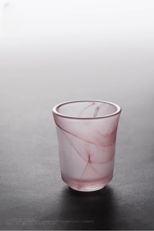 "Ink Wash" Glass Tumbler with minimalist design and unique ink wash pattern enhancing your tea, whiskey, or juice drinking experience.